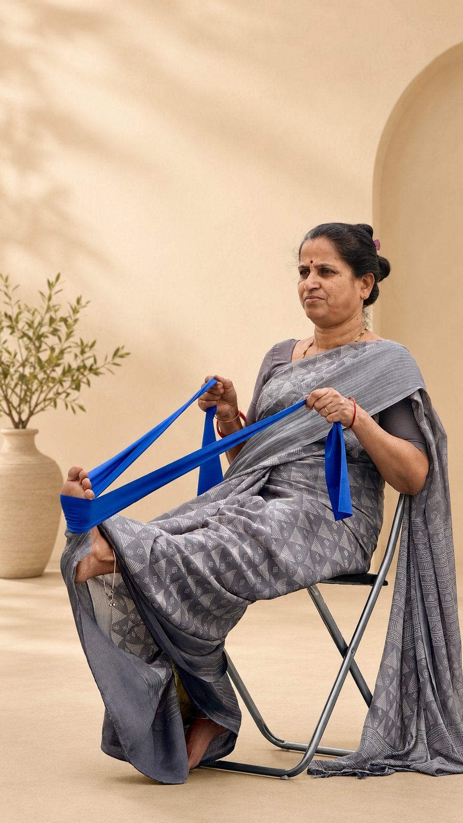 Healthy happy Indian woman outdoors in a natural setting